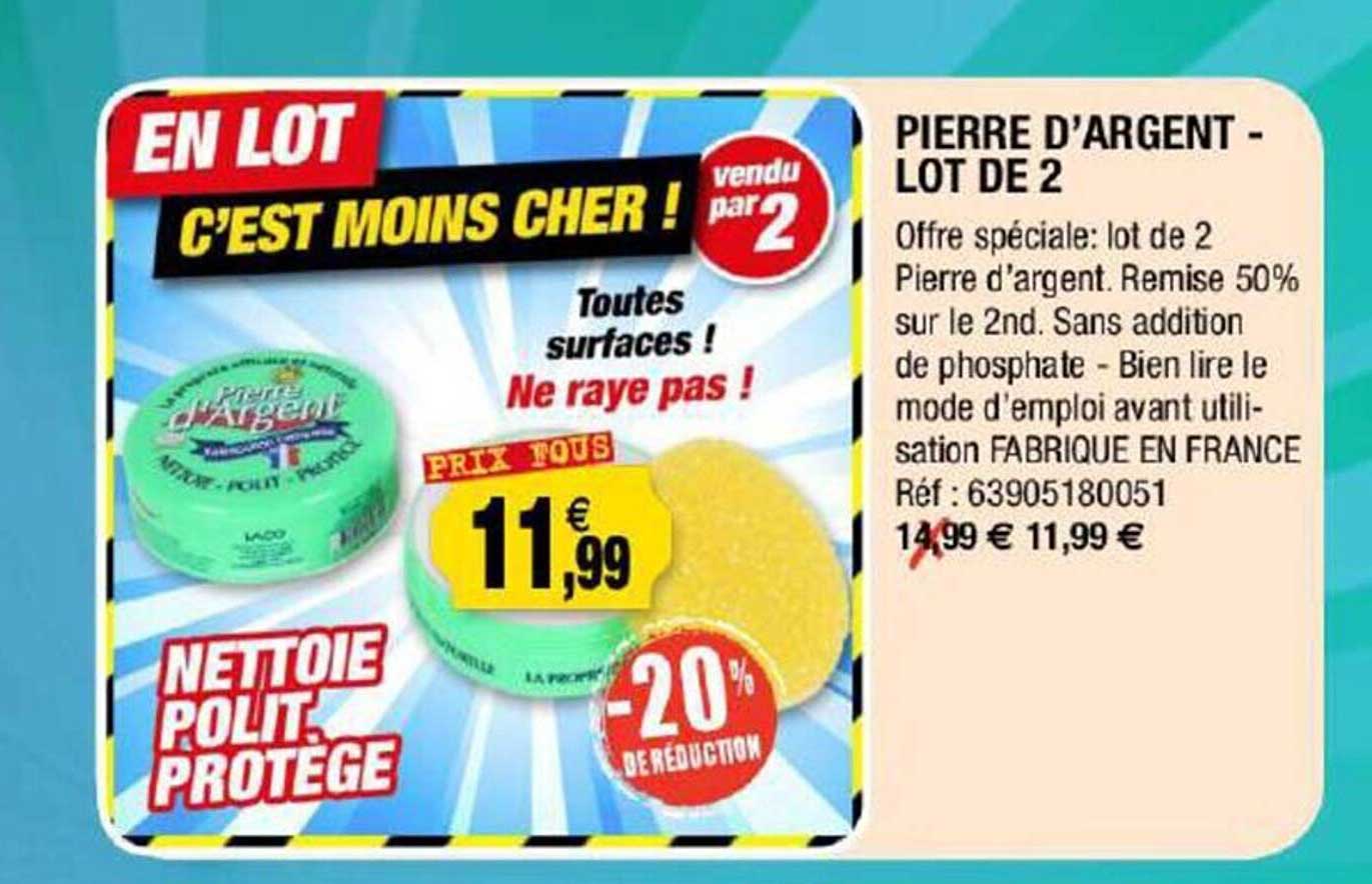 pierre d'argent - lot de 2