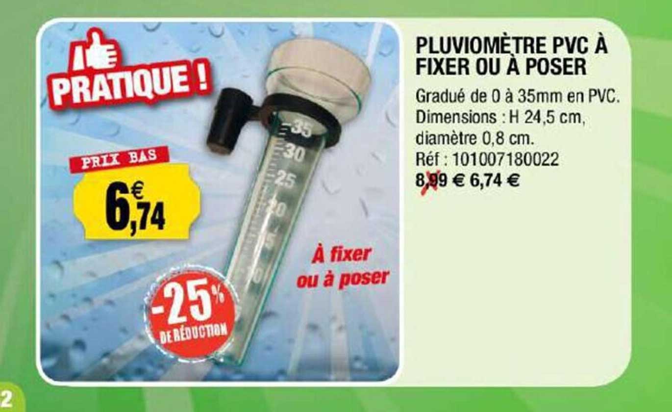 pluviomètre pvc à fixer ou à poser