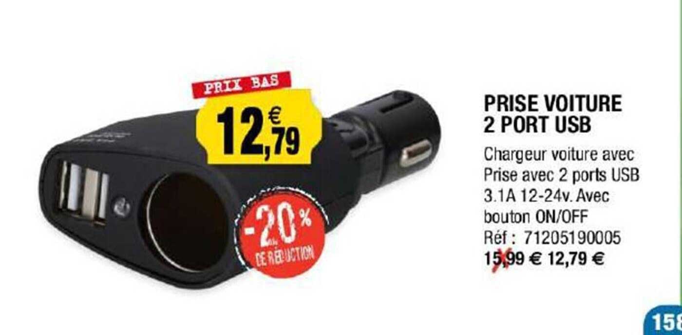 prise voiture 2 port usb