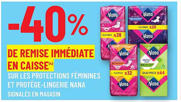 protections féminines et protège-lingerie nana
