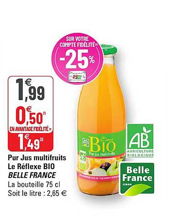 pur jus multifruits le réflexe bio belle france