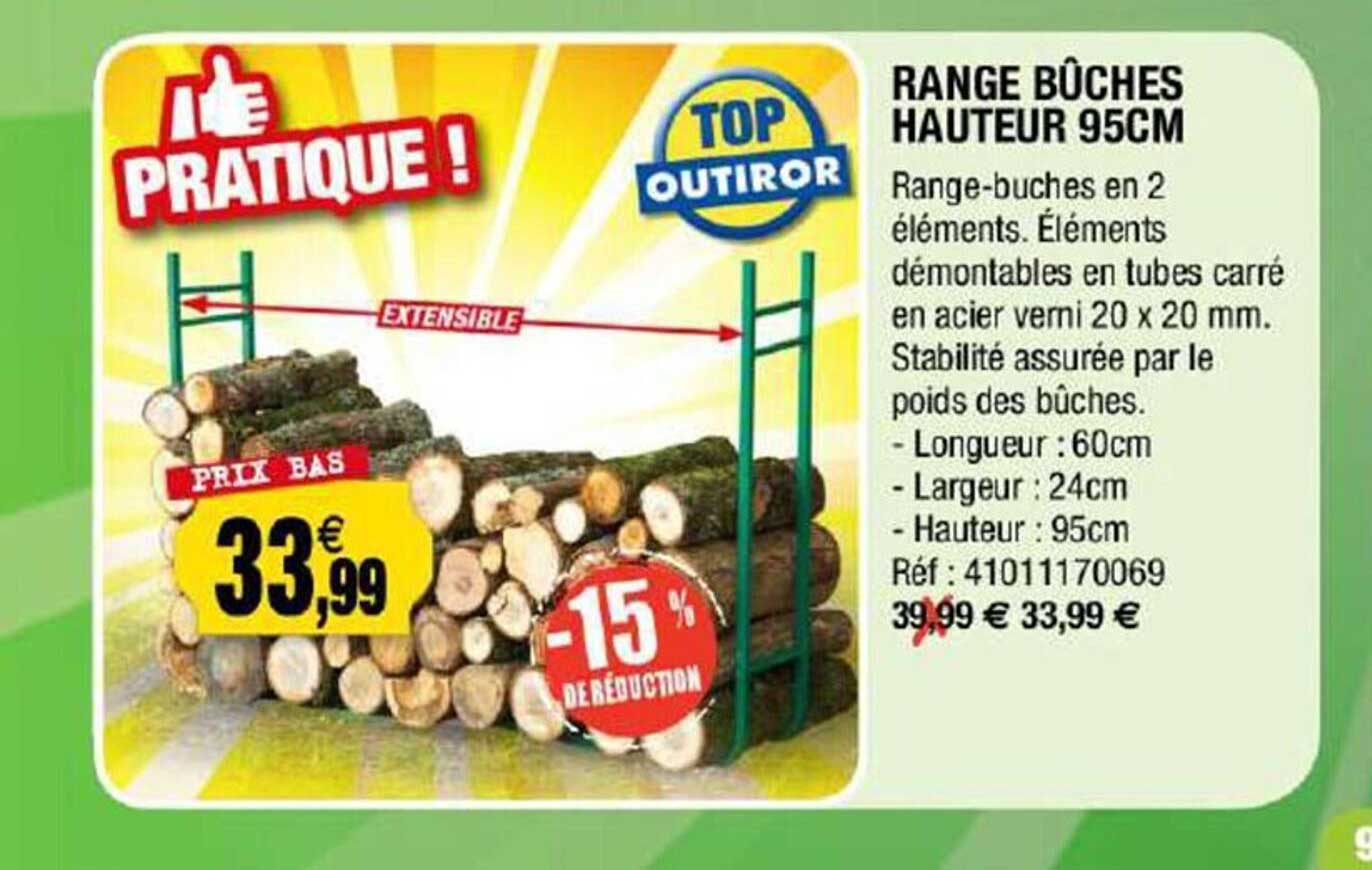 range bûches hauteur 95 cm