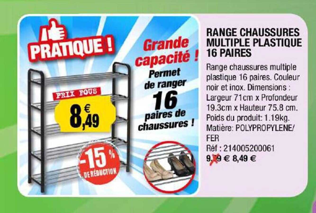 range chaussures multiple plastique 16 paires