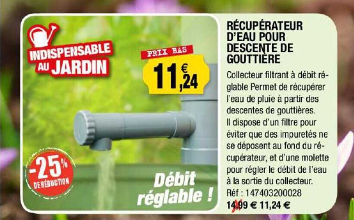récupérateur d'eau pour descente de gouttière