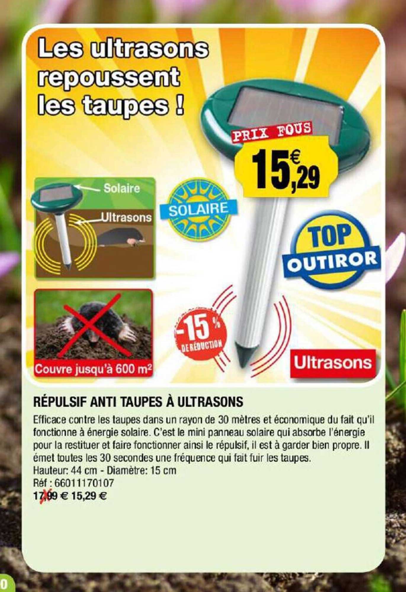répulsif anti taupes à ultrasons
