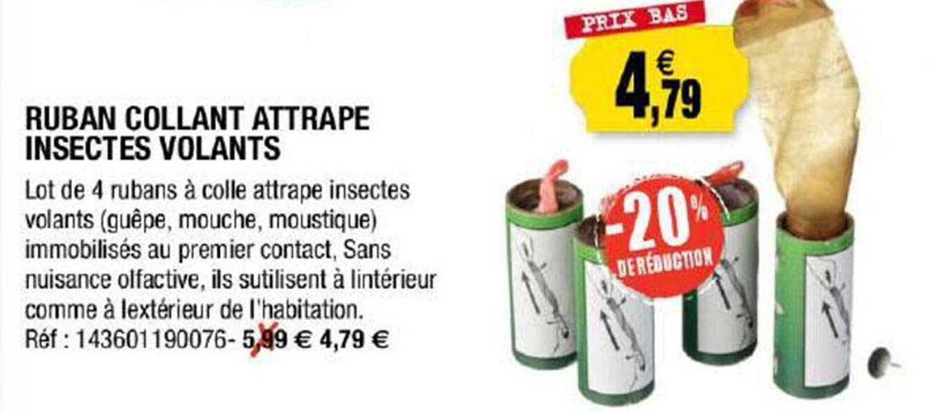 ruban collant attrape insectes volants
