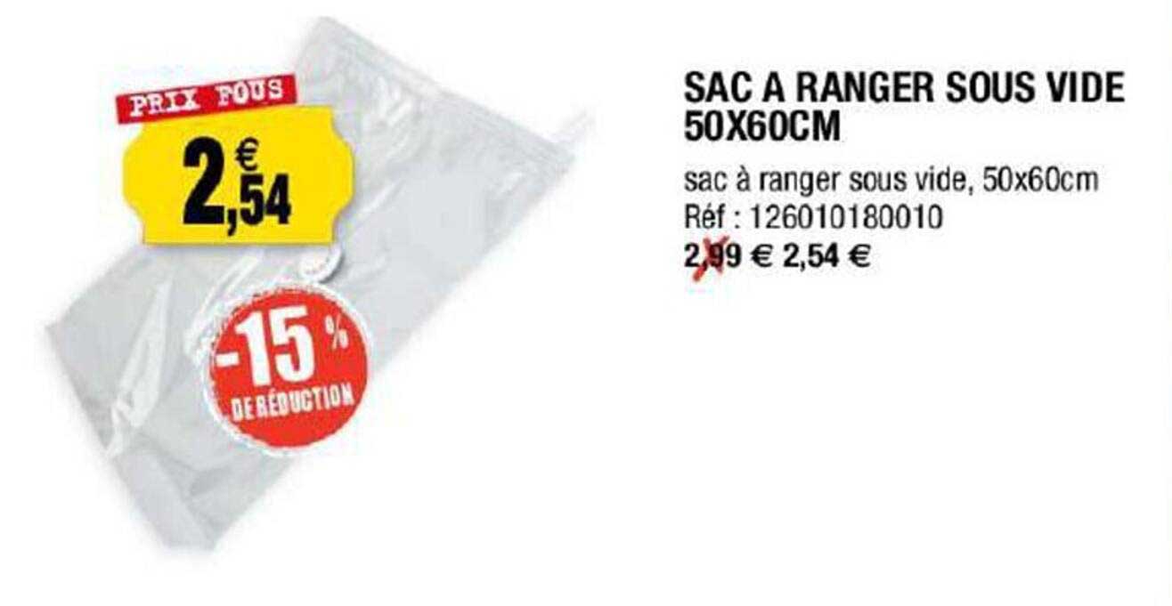 sac à ranger sous vide 50 x 60 cm