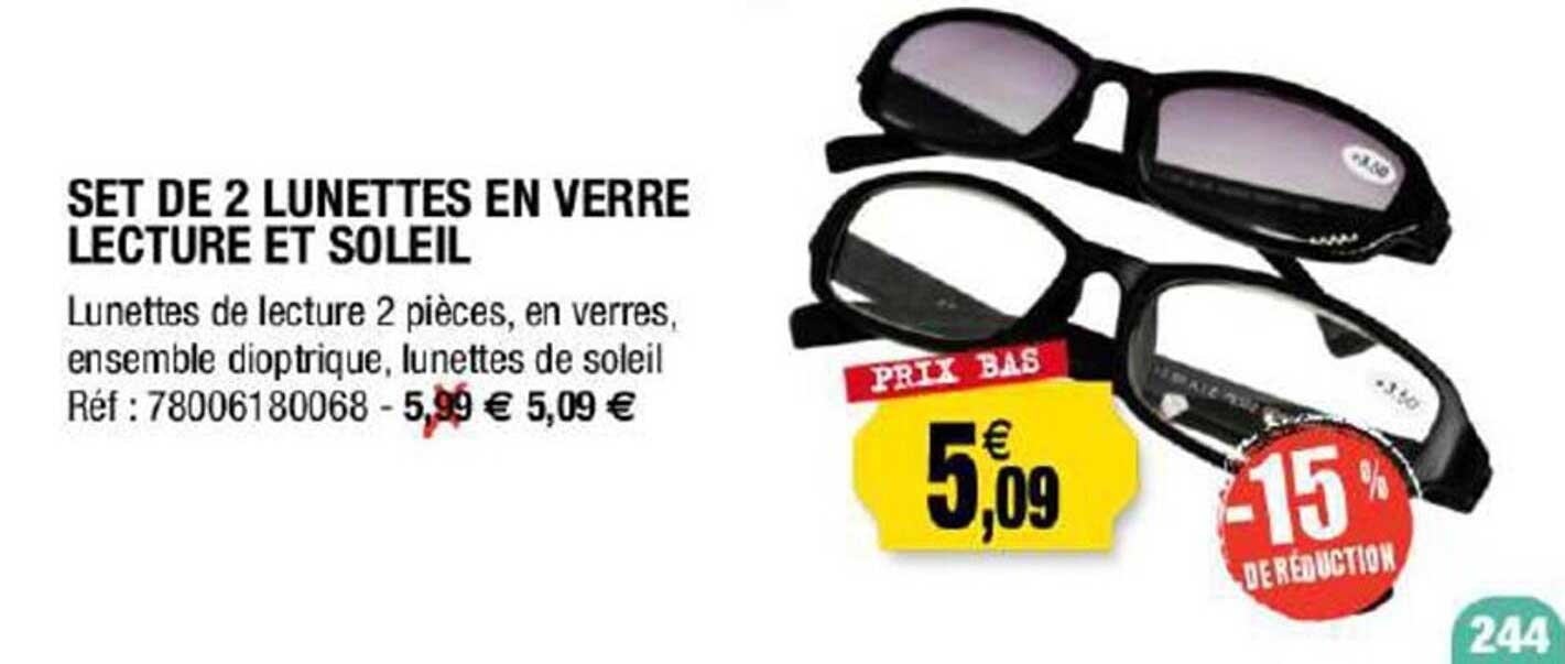 Set De 2 Lunettes En Verre Lecture Et Soleil
