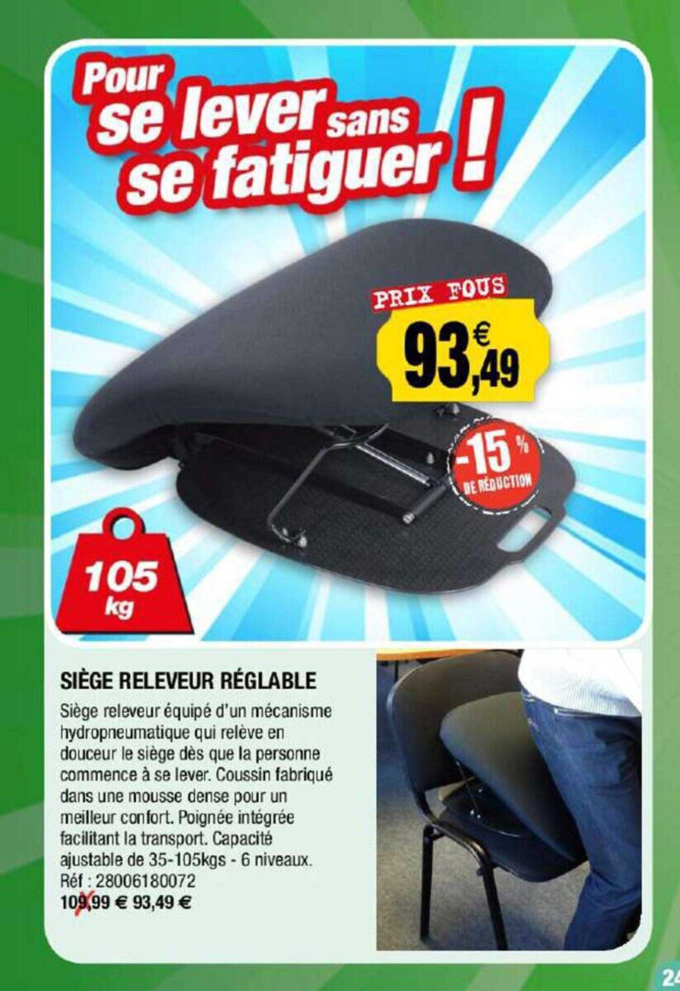 siège releveur réglable