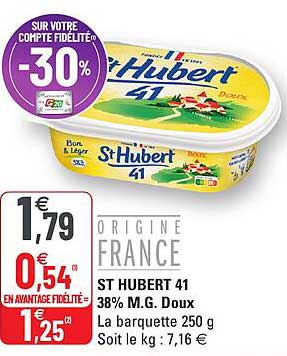 st hubert 41 38% m.g. doux
