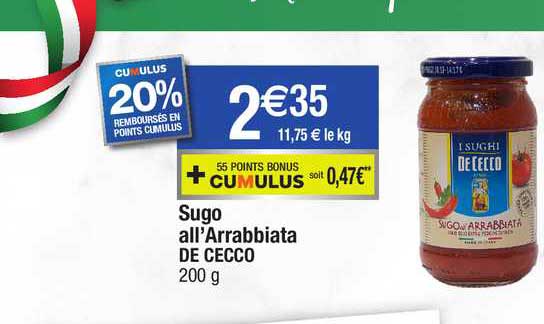 suga all'arrabbiata de cecco