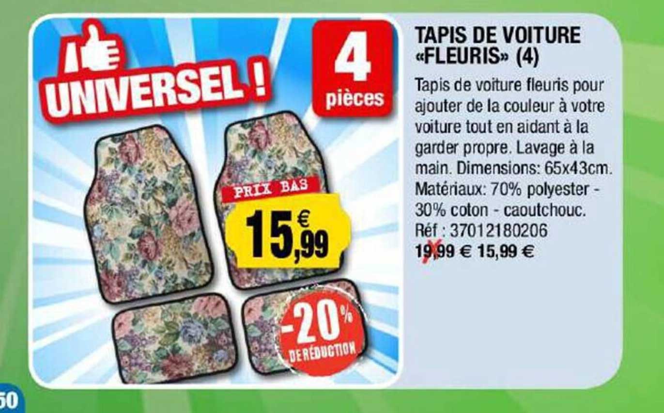 tapis de voiture "fleuris"