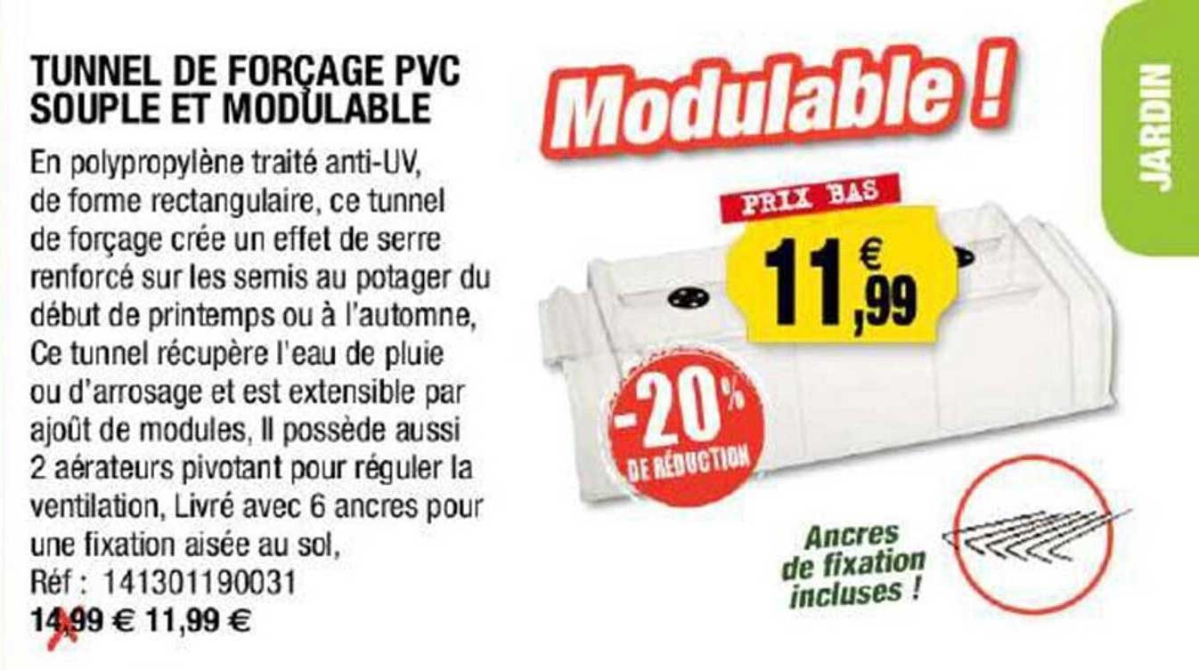 tunnel de forçage pvc souple et modulable