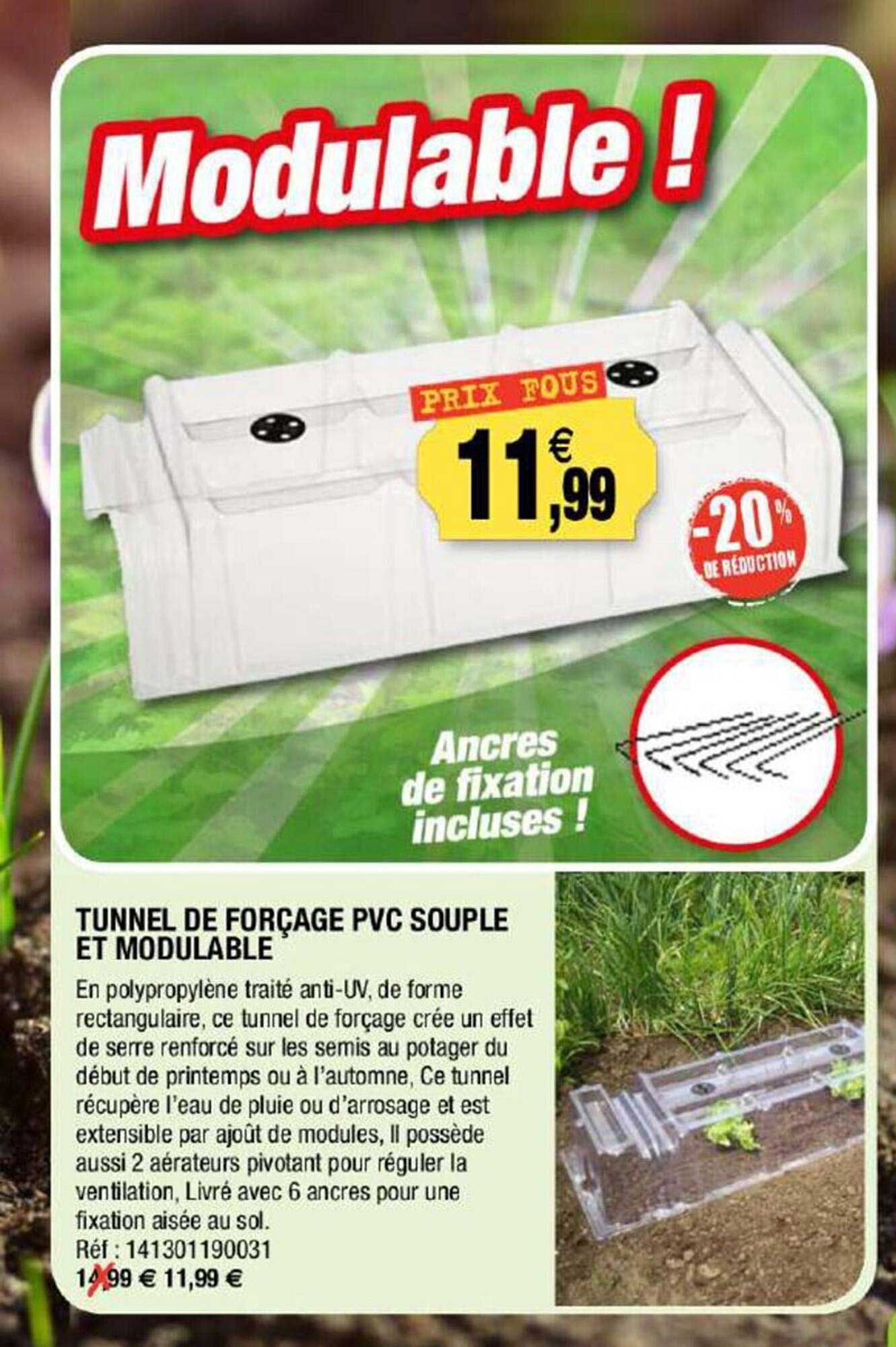 tunnel de forçage pvc souple et modulable