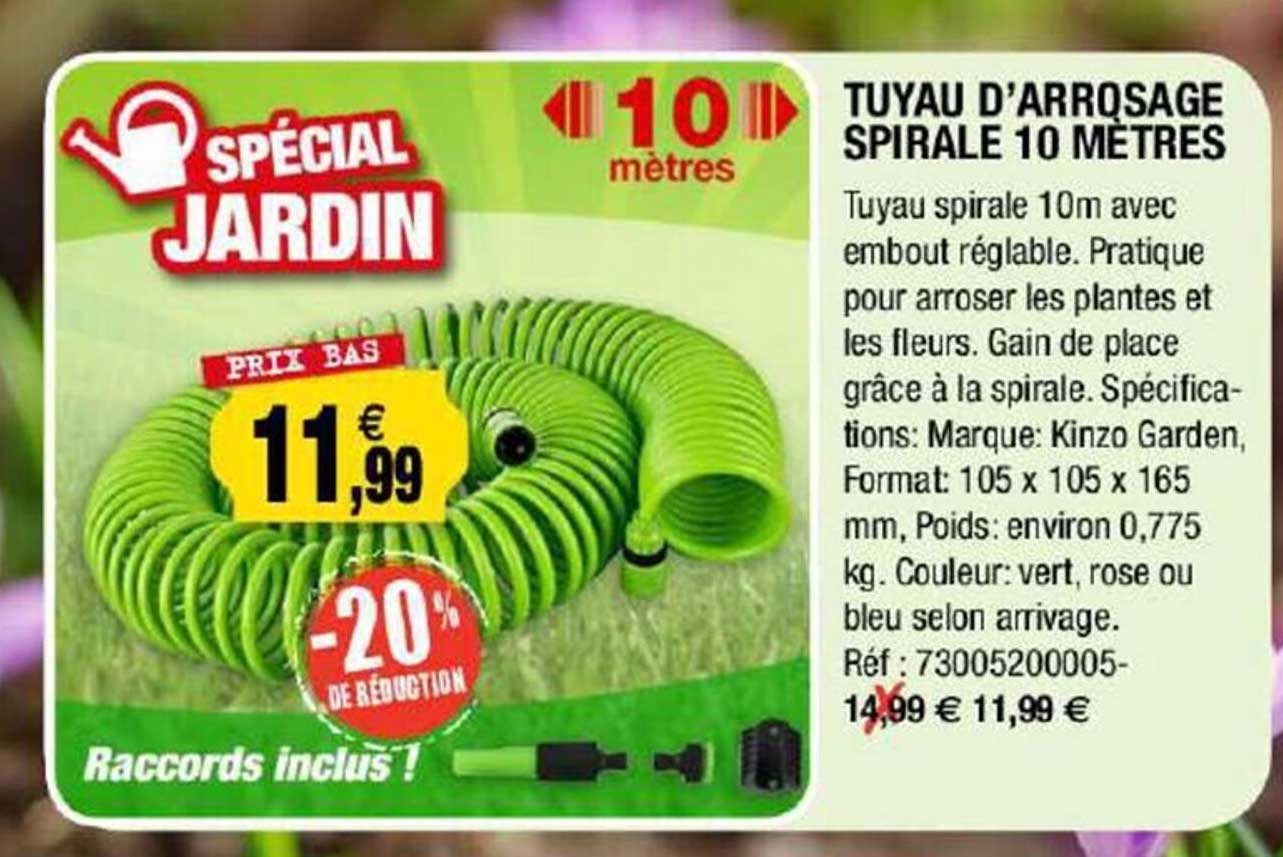 tuyau d'arrosage spirale 10 mètres