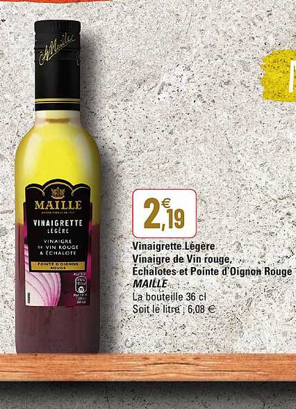 Vinaigrette Legere Vinaigre De Vin Rouge , Echalolets Et Pointe D'oignon Rouge Maille