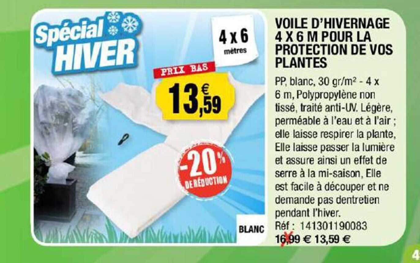 voile d'hivernage 4 x 6 m pour la protection de vos plantes