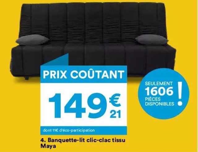 banquette-lit clic-clac tissu maya