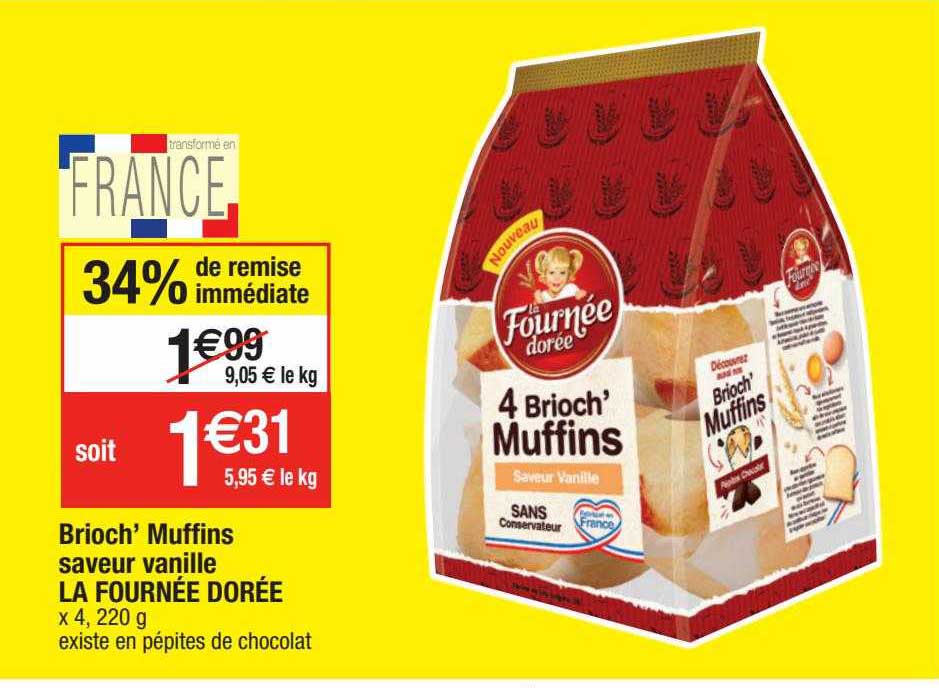 brioch'muffins saveur vanille la fournée dorée