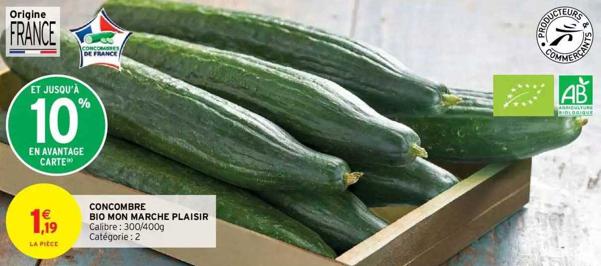 concombre bio mon marche plaisir