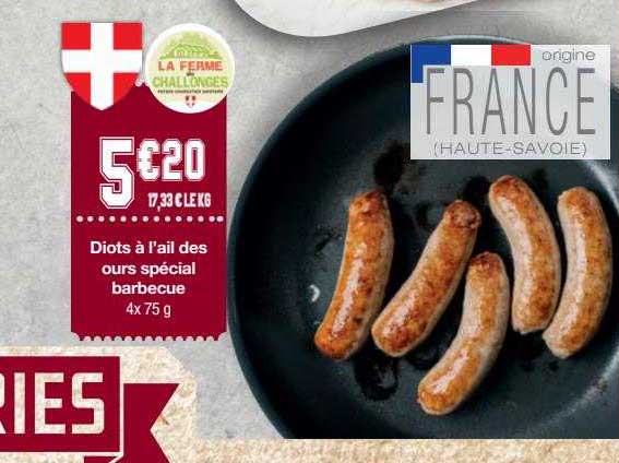 Diots à L'ail Des Ours Spécial Barbecue