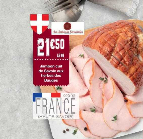 jambon cuit de savoie aux herbes des bauges