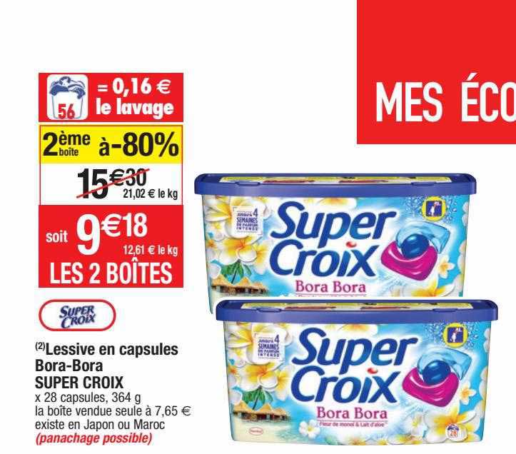 lessive en capsules bora-bora super croix