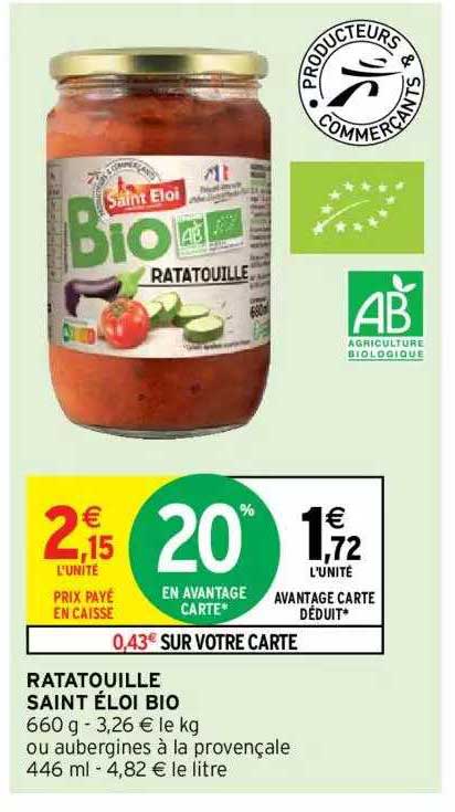 ratatouille saint éloi bio