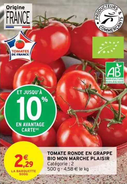tomate ronde en grappe bio mon marche plaisir