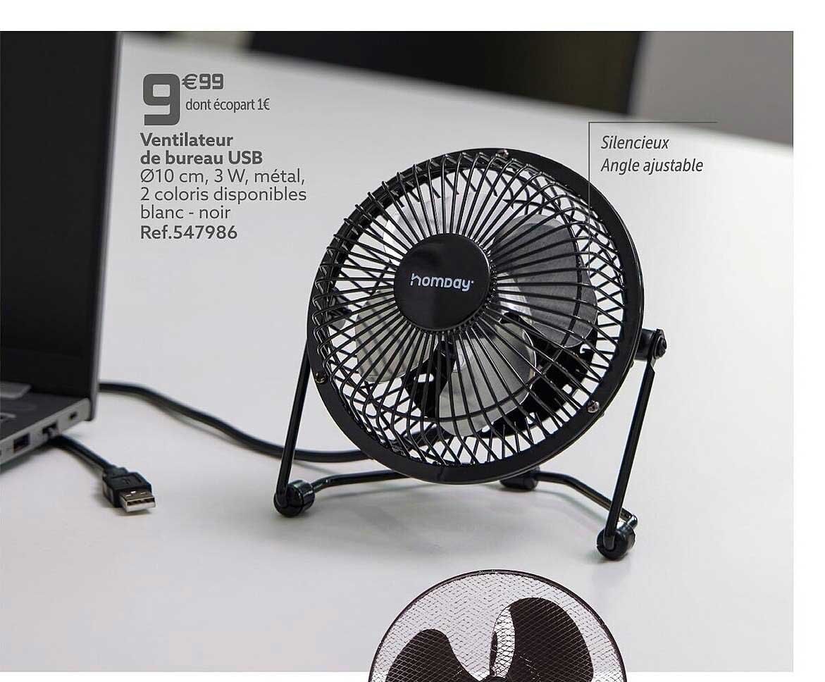 Ventilateur De Bureau Usb