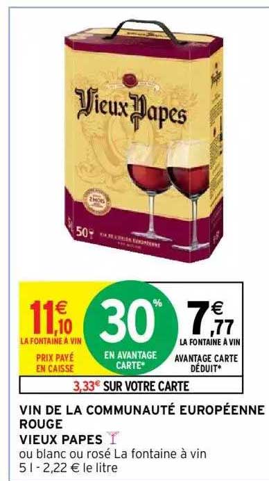 vin de la communauté européenne rouge vieux papes
