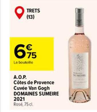 a.o.p. côtes de provence cuvée van gogh domaines sumeire 2021