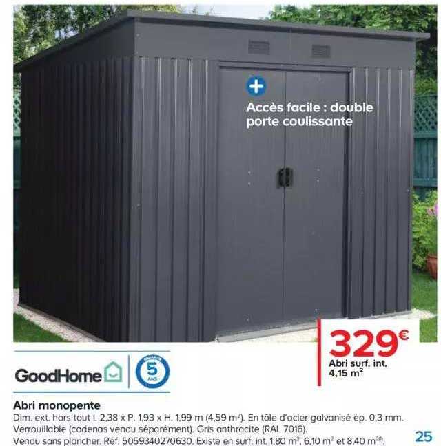 abri monopente goodHome