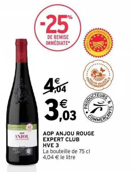 Aop Anjou Rouge Expert Club Hve 3
