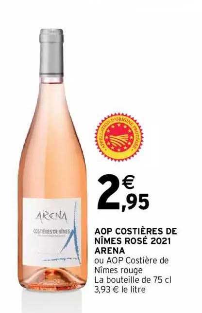 aop costières de nîmes rosé 2021 arena