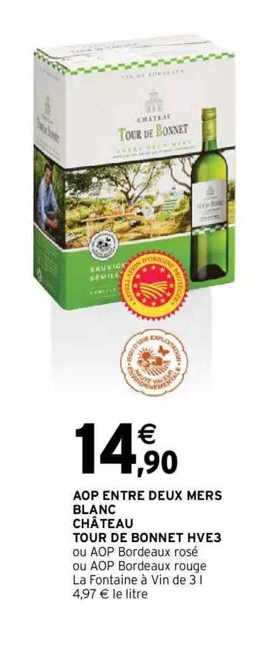 aop entre deux mers blanc château tour de bonnet hve3