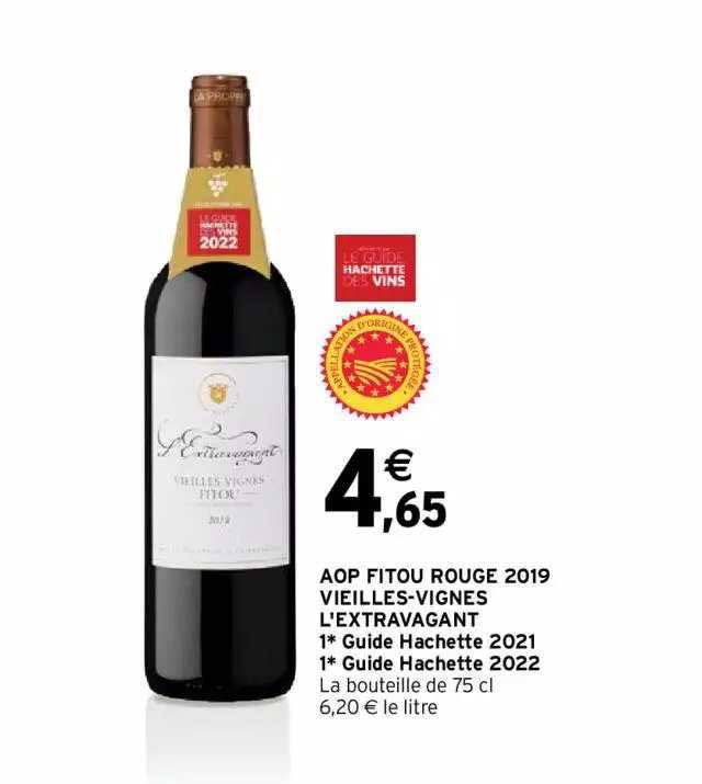 aop fitou rouge 2019 vieilles-vignes l'extravagant