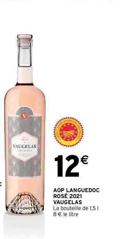 aop languedoc rosé 2021 vaugelas
