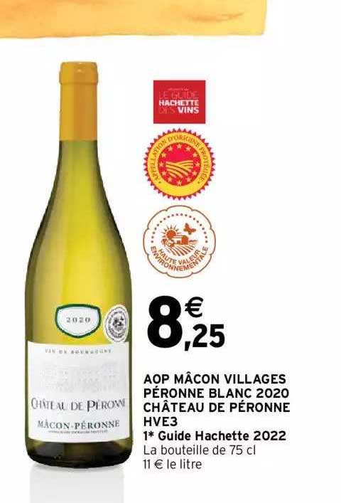aop mâcon villages péronne blanc 2020 château de péronne hve3