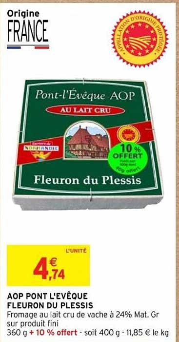 aop pont l'evêque fleuron du plessis