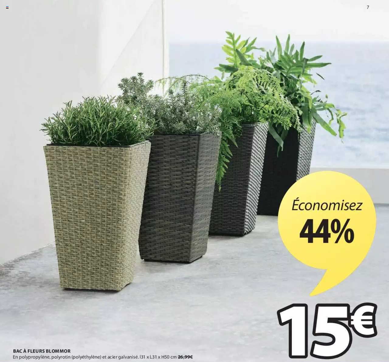 bac à fleurs blommor