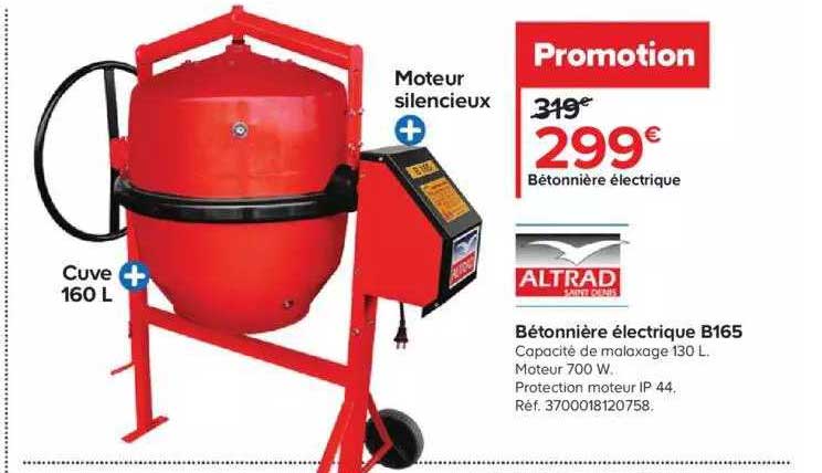 bétonnière électrique b165 altrad