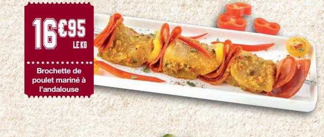 brochette de poulet mariné à l'andalouse