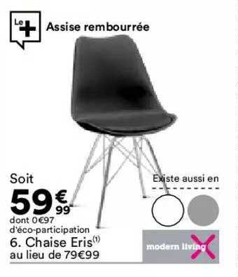 chaise eris modern living