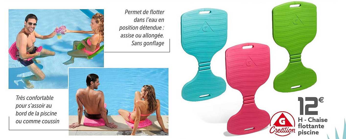 chaise flottante piscine