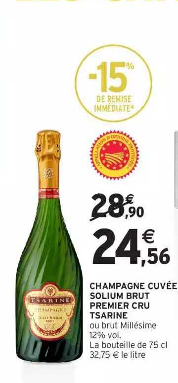 Champagne Cuvée Solium Brut Premier Cru Tsarine