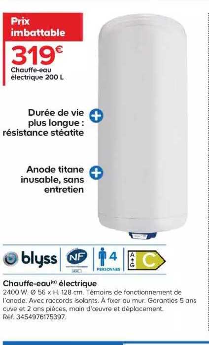 chauffe-eau électrique blyss