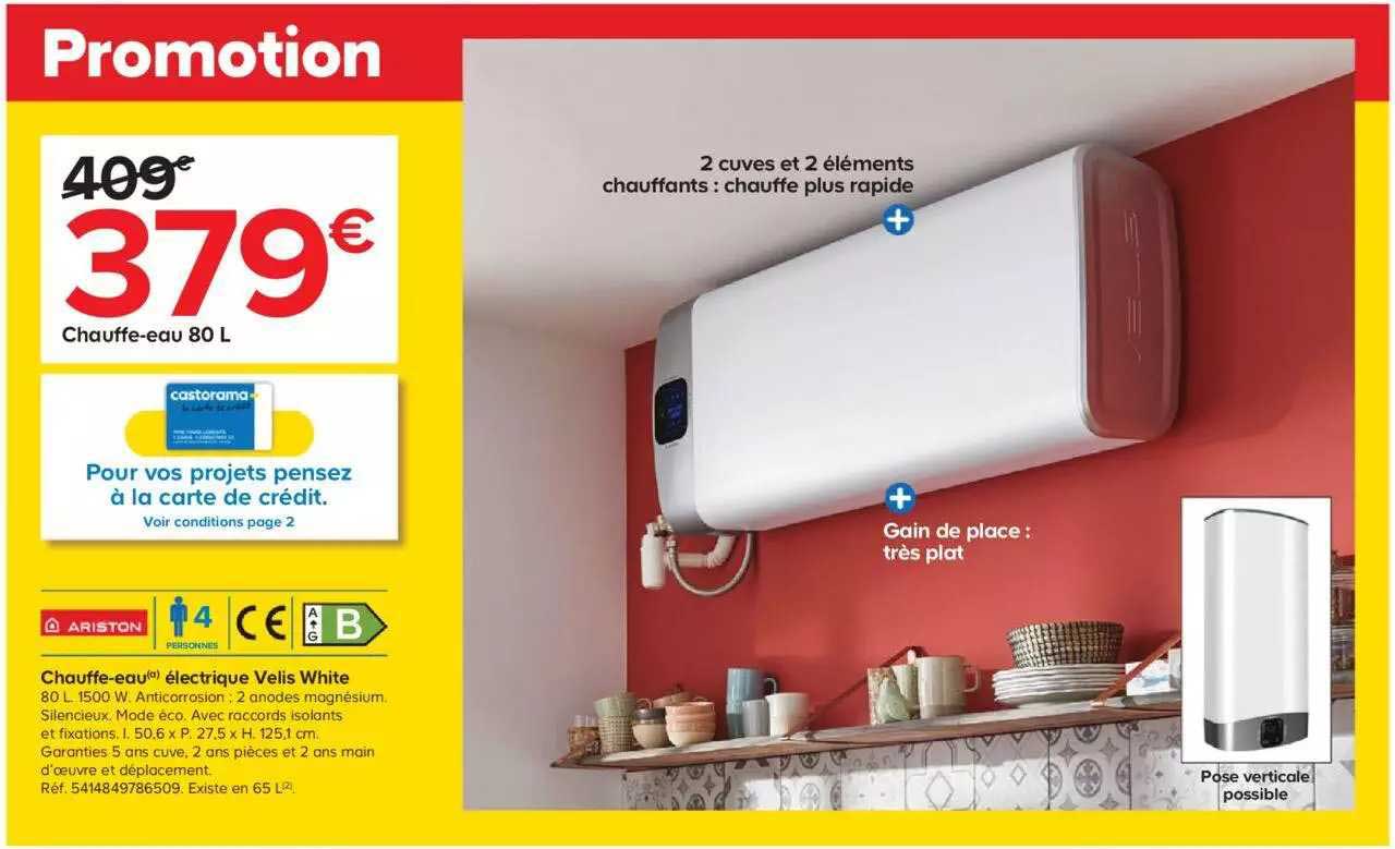 chauffe-eau électrique velis white ariston