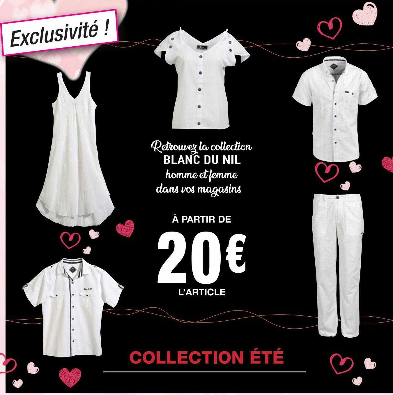 collection blanc du nil homme et femme