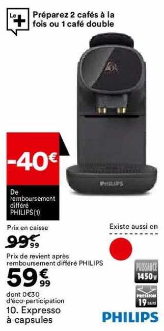 Expresso à Capsules Philips